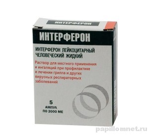 Ампулы жидкого Интерферона, который назначают детям