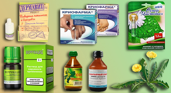 Средства для лечения папиллом